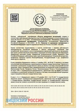 Приложение к сертификату для ИП Ивантеевка Сертификат СТО 03.080.02033720.1-2020